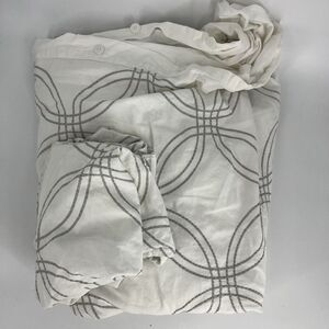 Restoration Hardware Baby Child Duvet Cover 2 Shams Gray White Embroidered Full